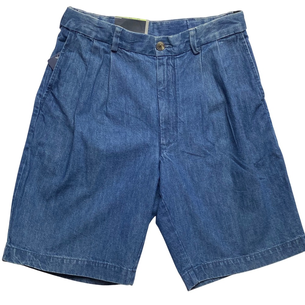 Roundtree‎ & Yorke Travel Smart Mens Pleated Shorts Expander Waistband 30 NWT - Picture 7 of 10